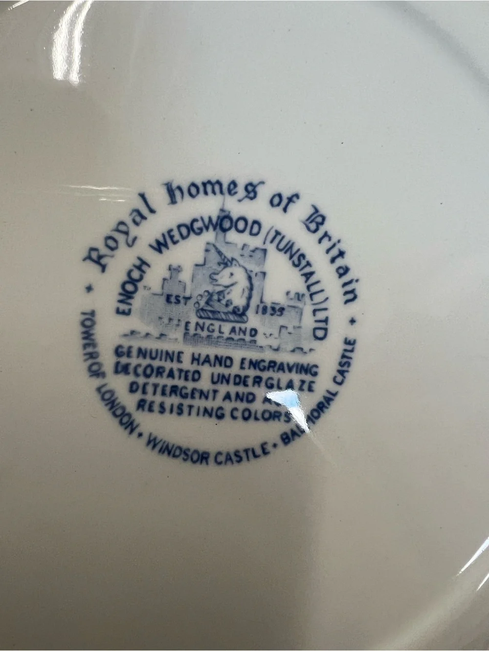 Vintage Royal homes of Britain Enoch Wedgwood plate decor replacement